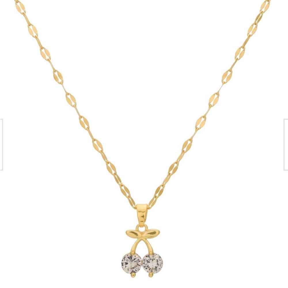Heart Made of Gold Cherry Bomb Necklace